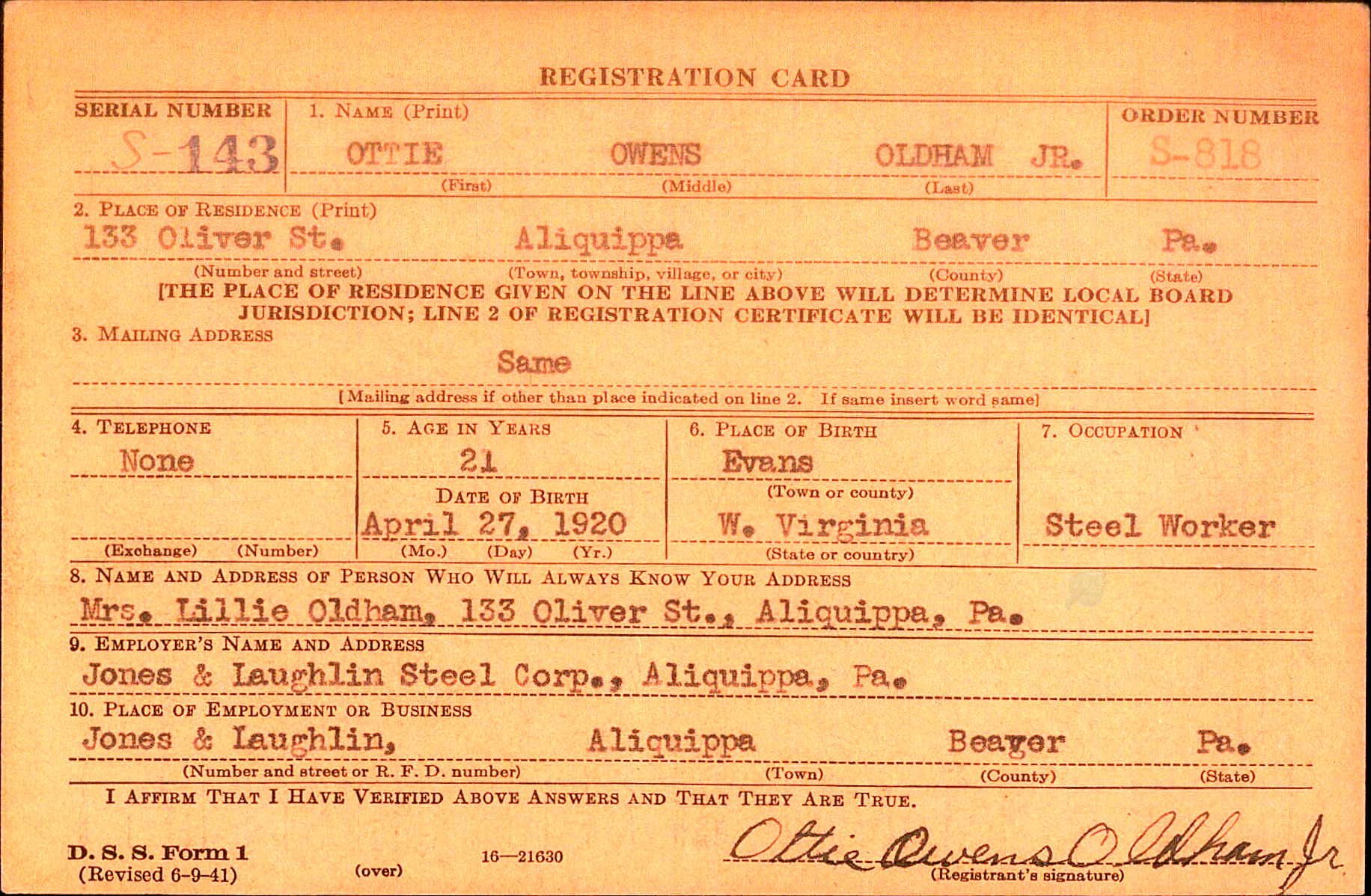 scanned record