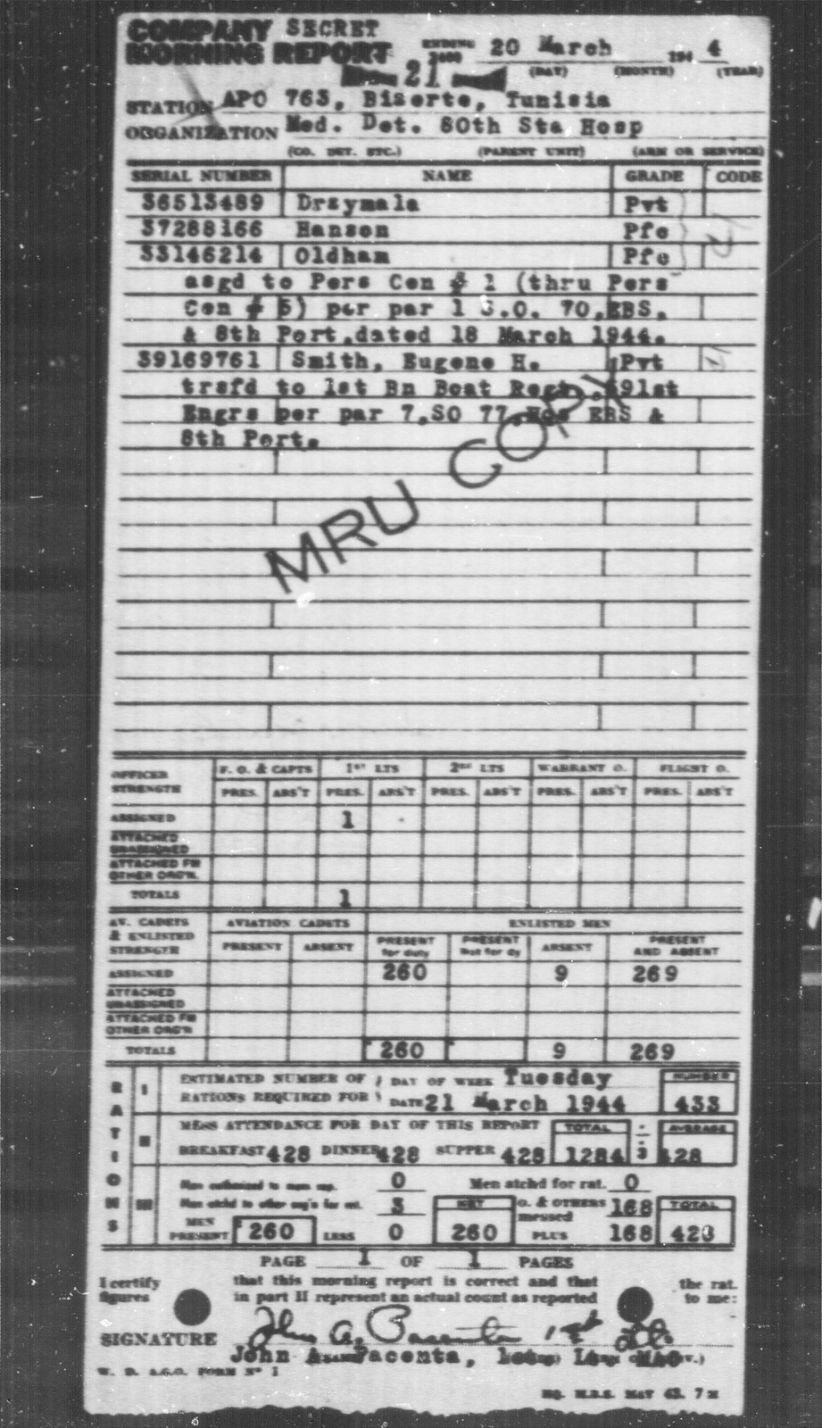 scanned record